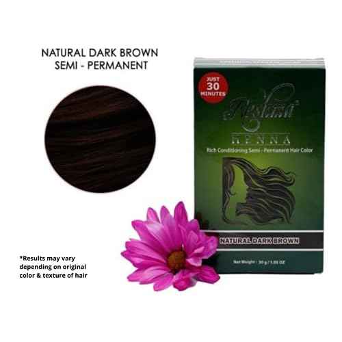 Reshma Beauty 30 Minute Henna Hair Color | Infused with Natural Herbs, For Soft Shiny Hair | Henna Hair Color/Dye, 100% Gray Coverage |Semi Permanent | Ayurveda Hair Products (Dark Brown, Pack Of 12)