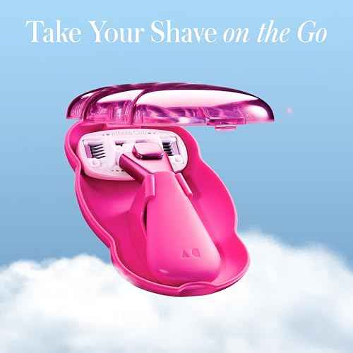 Athena Club Women's Mini Travel Razor - Trial Size - Super Pink - Durable Aluminum Protective Travel Case for Women¡¯s Razor - Compact - Rust-Free - TSA Friendly