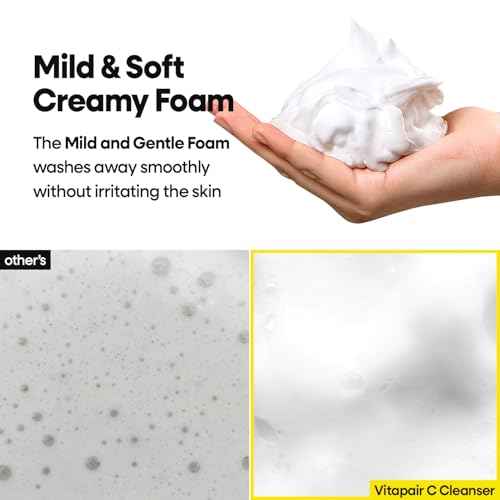 Nature Republic Vitapair C Glow Facial Cleanser 2 Pack- Vitamin Face Wash for Cleaner Skin, Hydrating Facewash for Women, Gentle Natural Cleanser, Daily Makeup Remover, Nighttime Foaming