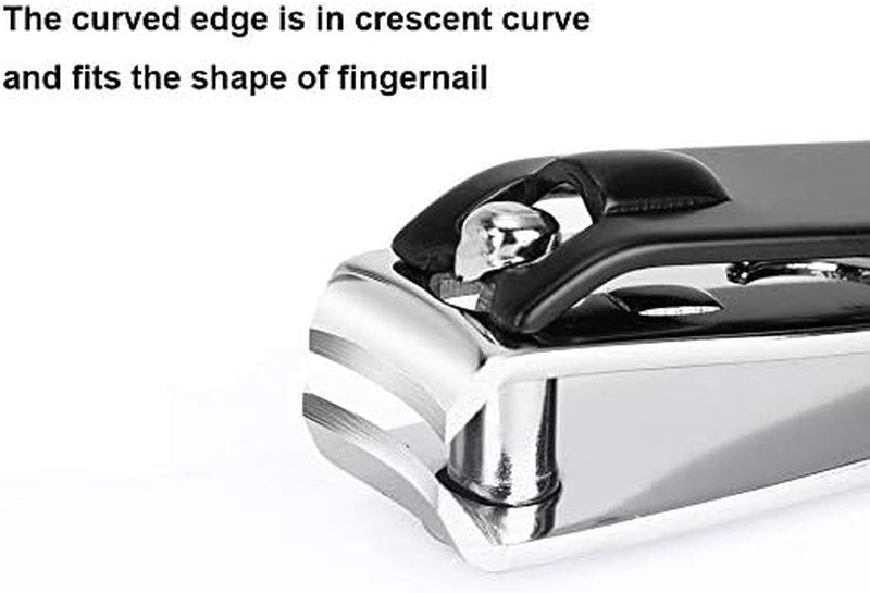 ICEYLI Premium Stainless Steel Nail Clippers Set - 2 Pcs Curved Blade for Fingernails & Toenails