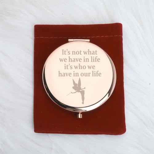 WUSUANED Fairy Princess Makeup Mirror It¡¯s Not What We Have in Life It¡¯s Who We Have in Our Life Jewelry Princess Gift Peter Gift Cartoon Fan Gift