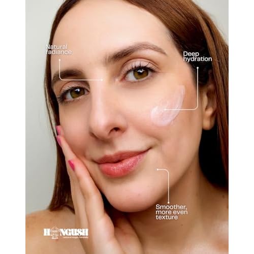 HONGUSH Hydrating Facial Cream with Three Types of Adaptogenic Mushrooms Extracts ? For All Skin Types, 50ml