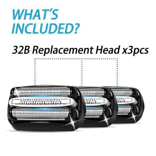 3 Pack 32B S3 Electric Replacement Heads for All Series 3 Shavers, Suitable for S3 3040s 3080s-4 370cc 3070cc 3000s 3010, 3090cc Etc.