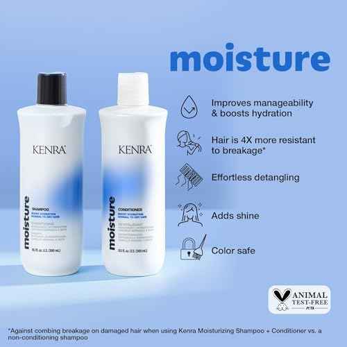 Moisture Conditioner | Boost Hydration | Improve Manageability and Shine | Nourish Dry Hair | Color Safe | Efforless Detangling | Normal to Dry Hair