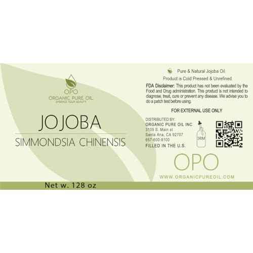 Golden Jojoba Oil - Pure Cold Pressed, Non-GMO, Bulk 128 oz - 1 Gallon Hohoba Carrier Oil for DIY, Formulations, Essential Oils, Cleansing, Moisturizer for Face, Hair, Body, by Organic Pure Oil