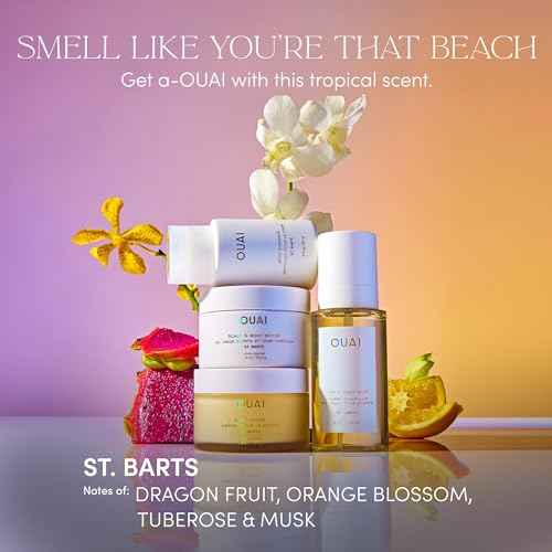 OUAI Body Cleanser, St. Barts Travel Size - Foaming Body Wash with Jojoba Oil & Rosehip Oil to Hydrate, Balance & Soften Skin - Paraben, Phthalate & Sulfate Free Skin Care Products (3 fl oz)