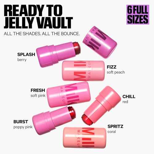 Milk Makeup Cooling Water Jelly Tint ? Long-Lasting Sheer Lip + Cheek Stain with Firming Vegan Collagen + Hydrating Aloe ? Transfer Proof, Buildable Lip Tint + Blush