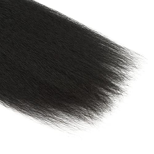 10 12 14 Inch #1B Yaki Straight Bundles Human Hair 3 Bundles Brazilian Remy Hair 100 Grams/Bundle 10A Grade Unprocessed Virgin Hairs Kinky Straight Bundle Weaves Extensions