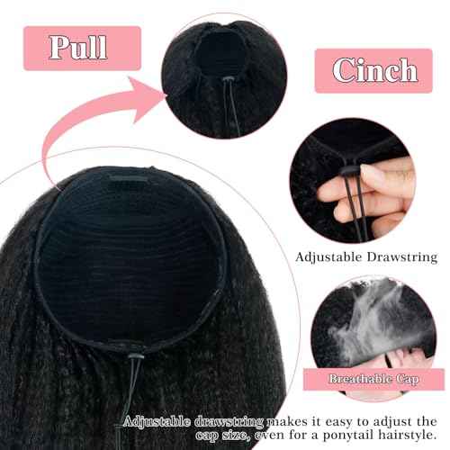 Nvnvdij Kinky Straight Half Wig Human Hair 200 Density 3 in 1 Seamless Flip Over Beginner Friendly Half Wigs 20 Inch