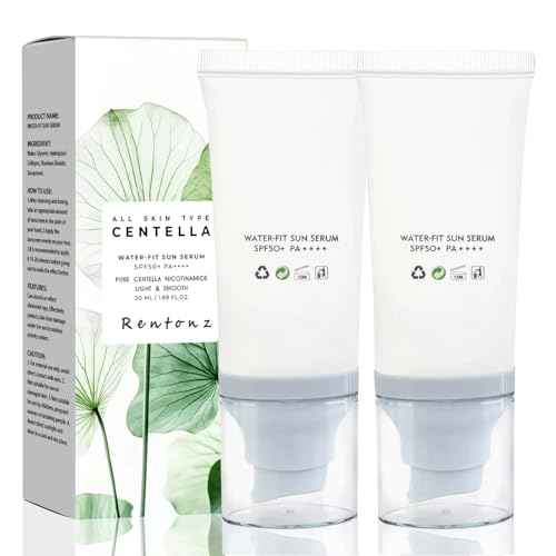 2 Pack Centella Sunscreen SPF 50, 50ML Light & Hydrating Centella Face Serum, Daily UV Defense Summer Sunblock for Face (1.7 Fl Oz (Pack of 2), Sun Protection Factor (SPF), 50)