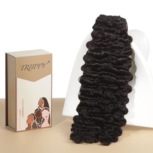 TRIIPPY Real Raw Burmese Curly Bundles Human Hair,100% Burmese Raw Hair Sew in Weave Single Bundle,Triple The Lifespan Over Regular Virgin Hair Bundle,No.1 Raw Hair Brand On Amazon(14 Inch)