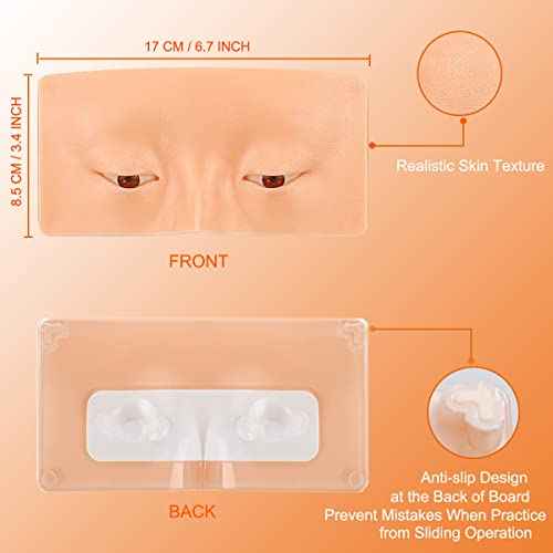 3D Reusable Makeup Mannequin - Practice Face Board with Eyeshadow Palette for Makeup Artists & Beginners