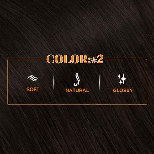 Easyouth Human Hair Ponytail Extensions Dark Brown Pony Tails Hair Extensions Human Hair Brown Ponytail Extension Human Hair for Women 18Inch 80g