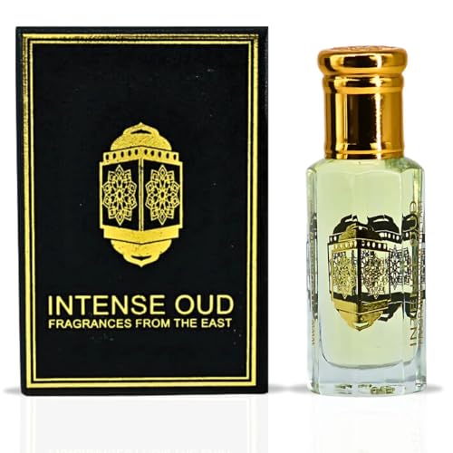 INTENSE OUD Woody Vanilla Long Lasting Arabian Perfume Oils for Women 12ML (0.40 OZ) Concentrated Perfume Oil with Sweet Vanilla, Soft Sandalwood & Rich Oud ? Fragrance Oil in Black Gift Box