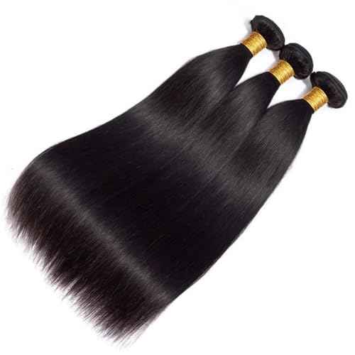 Straight Bundles Human Hair 22 24 26 Inch 300g/pack 12A Brazilian 3 3Bundles for Women Double Weft Black Color