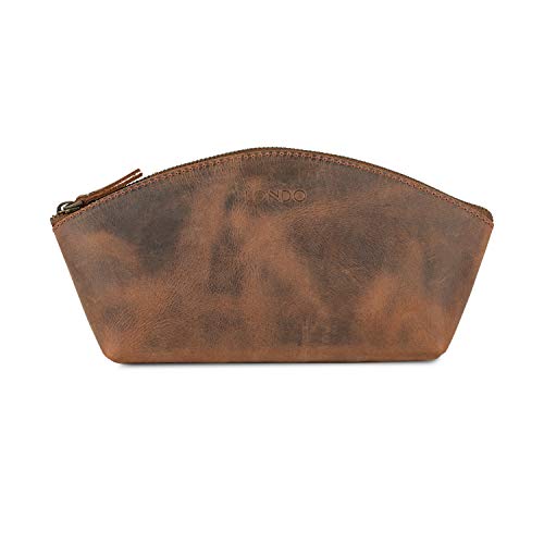 Londo Genuine Leather Versatile Gondola Style Handbag - Cosmetic, Toiletry, Makeup, Shaving Organizer Bag - Dopp Kits - Unisex