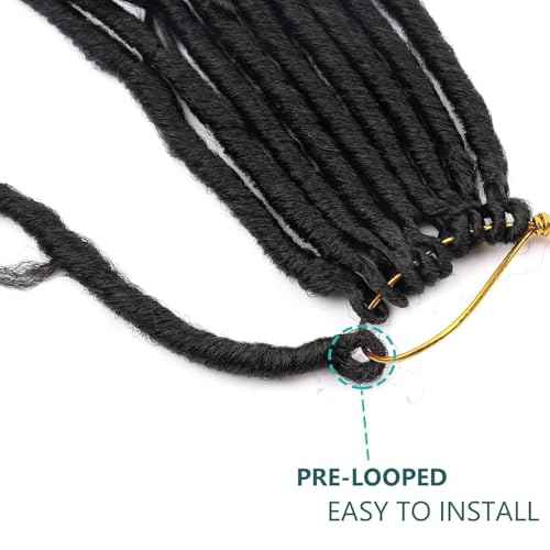 Crochet Hair for Black Women 30 Inch Faux Locs Crochet Hair with Curly Ends 8 Packs Boho Goddess Locs Crochet Braids pre looped 1B