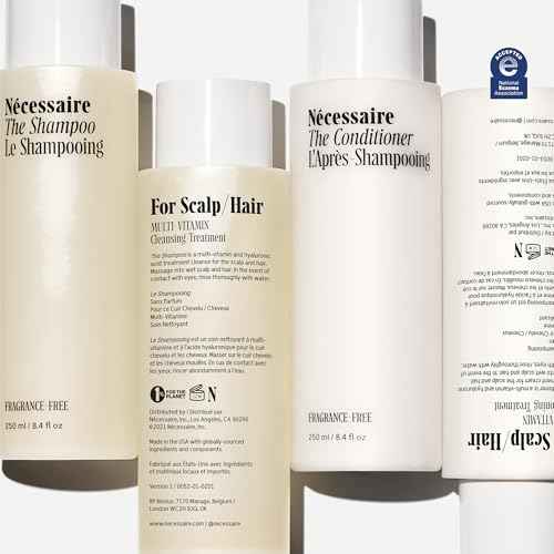 N?cessaire The Hair Duo - Shampoo and Conditioner Set 2 x Full-Size. The Shampoo + The Conditioner. Hyaluronic Acid + Vitamin B Complex. Fragrance-Free. Approved by the National Eczema Association.