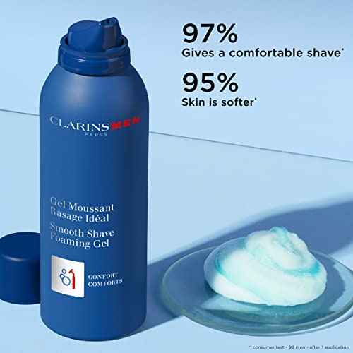 CLARINSMEN Smooth Shave Foaming Gel | Moisturizing Shave Gel for Men| Soothes and Softens| Energizes Skin| Conditions Beard Hair | Helps Protect Against Irritation and Razor Burn | 5.0 Ounces