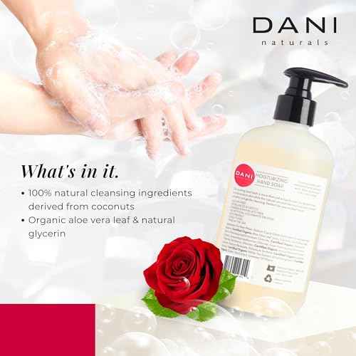 DANI Naturals Moisturizing Hand Soap ? Citrus Rose Scent, Hydrating, Sulfate-Free & Paraben-Free, 12 Oz Bottle with Pump, Gentle Cleansing for Dry Skin