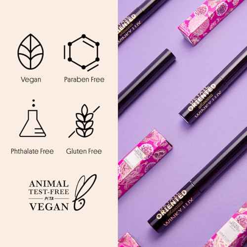 Winky Lux Detail Oriented Mascara ? Slim Tightline Mascara with Skinny Micro Spoolie, Lengthening, Volumizing, Defining, Curling & Buildable Formula, Black for Top & Bottom Lashes