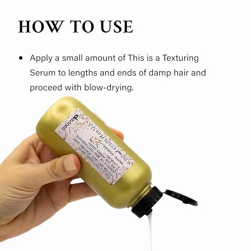 Davines This is a Texturizing Serum, Workable Formula For Creating Body And Structure, Shaping Blow Dry Styling, Paraben-Free, 5.07 Fl. Oz.