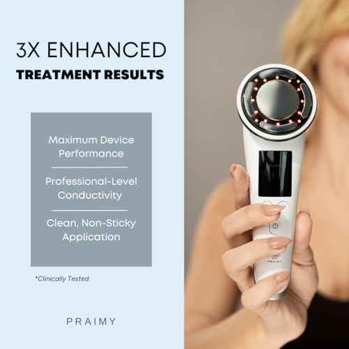 PRAIMY Glow Rose Conductive Gel ? Premium Microcurrent, RF & EMS Gel with Hyaluronic Acid, Collagen & Vitamin C ? Luxury Skincare Primer for Beauty Devices, 3.3 fl oz Pump