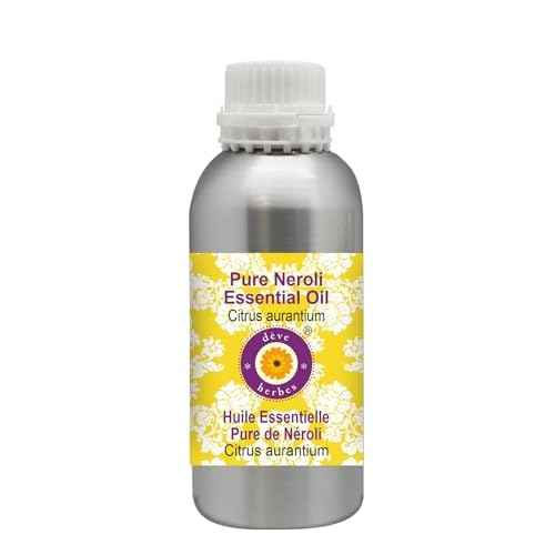 Deve Herbes Pure Neroli Essential Oil (Citrus aurantium) Steam Distilled 300ml (10 oz)