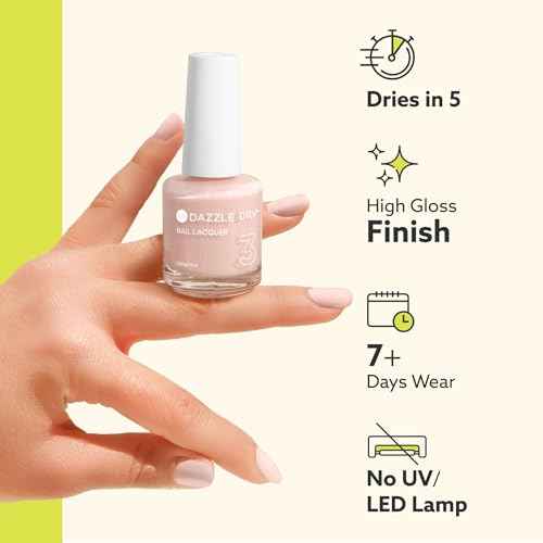 Dazzle Dry Nail Lacquer (Step 3) - Peacefully Me - A sheer pale pink with warm undertones. (0.5 fl oz)