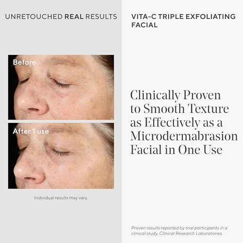 Murad Vita-C Triple Exfoliating Facial ? Gold-Stabilized Vitamin C and Physical, Chemical, & Enzymatic Exfoliant Scrub for Smoother, Brighter, Radiant Skin ? 2.7 Fl Oz
