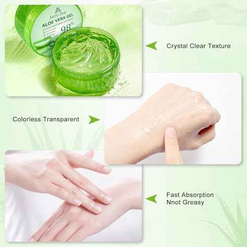3-Pack Pure Aloe Vera Gel for Face & Body, 98% Pure Aloe Vera Gel for Skin, Scalp, & Hair, Soothing Aloe Face Moisturizer, Multipurpose Skin Care£¨30oz£©