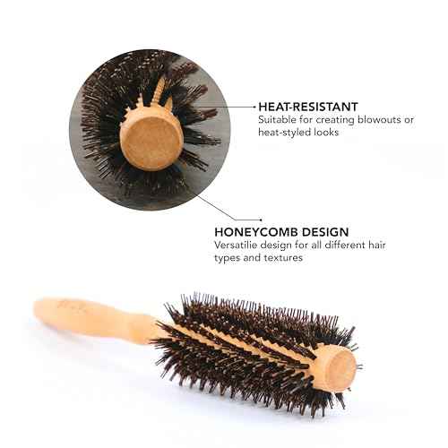 Tada Natural Beauty Bamboo Hair Brush l Wooden Comb l Bamboo Brushes for Wet Dry Curly Thick Straight Hair l Detangling Hairbrush for Women, Men, and Kids (3PK Brush Set #1)