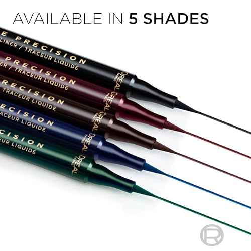 L'Oreal Paris Haute Precision Waterproof Liquid Eyeliner, Smudge-Proof Eye Liner with Micro-Tip, for up to 28HR Eye Makeup Wear, 020 Brown Leather