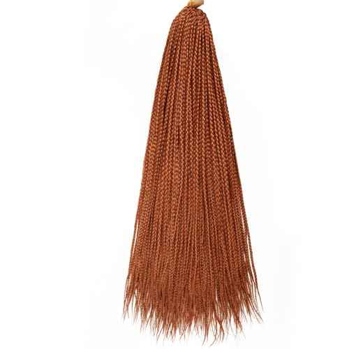 Box Braids Crochet Hair 22Inch 6Packs Crochet Hair Pre-looped Synthetic Ginger Crochet Box Braids for Black Women (350#, 22inch)