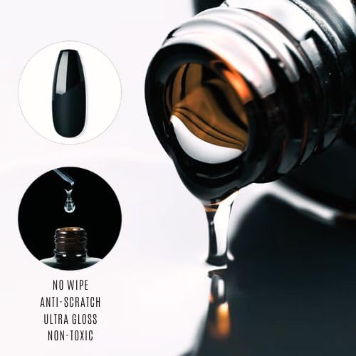 UltraGel UV/LED Gel Top Coat - High Gloss, Scratch-Resistant, No Wipe | 15mL Nail Polish