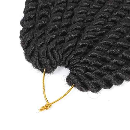 Admutty Havana Twist Crochet Hair 12 inch 6 Packs Crochet Havana Twist Senegalese Twist Crochet Hair Jumbo Havana Twist Crochet Braids (2#)