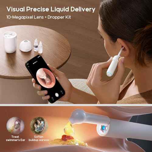 Bebird Home 30S Ear Wax Removal, Smart Ear Care System Cleaner Kit, Wireless Scope Silicone Flex Earscope Camera, UVC LED Light, Visual Wax Cleaning Dropper, Wax Removal Tweezer Tool Adult/Kids