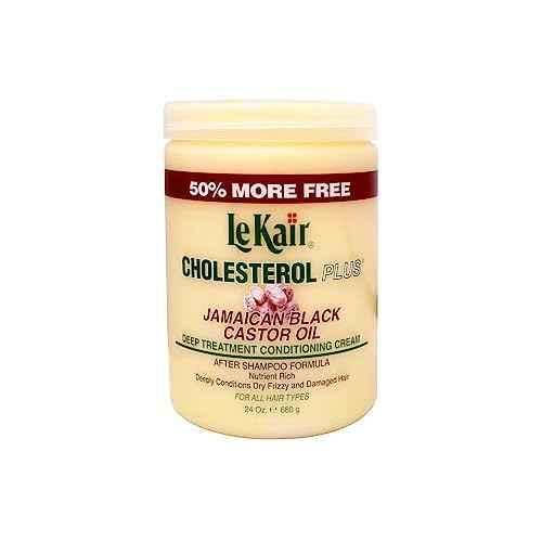 Le Kair Cholesterol Plus Jamaican Black Castor Oil Deep Treatment Conditioning Cream 24 Oz.