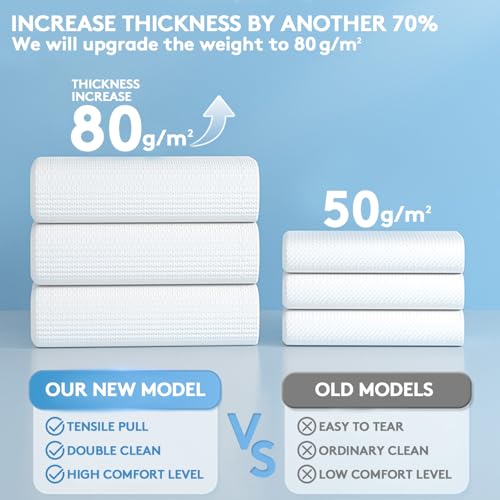 RGBB Clean Face Towels 10"¡¿12", Disposable, Ultra-Absorbent, Hypoallergenic & Soft Makeup Remover Dry Wipes, Pamper Your Face, Hygienic Towelettes, for All Skin Types£¨200 Count£©