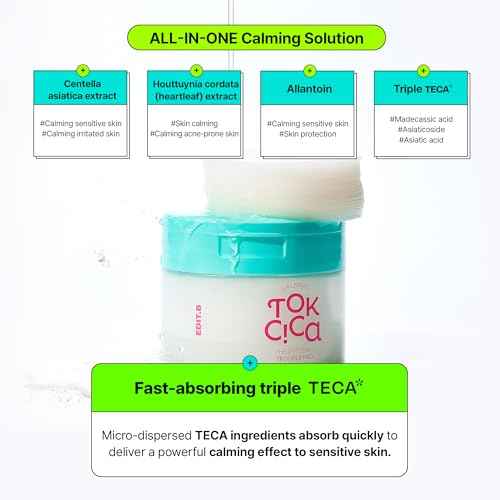 Calming Tok Cica Heartleaf Trouble Pads, Cooling & Hydrating Facial Toner Pads for Sensitive Skin, Mild Exfoliating & Soothing, Easy-Split for Multi-Use, Daily Korean Skin Care (70 Sheets)