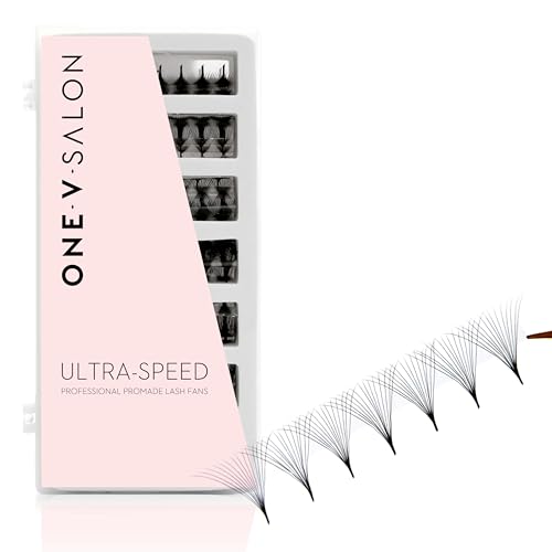 One V Salon Pro 14D Ultra-Speed Promade Fans,1000 Premade Extreme Mega Volume Lash Fans | D Curl | 0.05 | 9?15 mm Mixed Lengths | Thin Base, Fast Application Eyelash Extensions(Ultra 14D-0.05-D Curl)