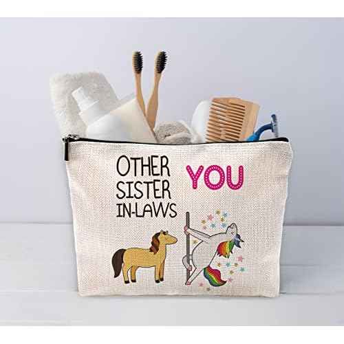 Sufamb Funny Other Sister-in-Laws and You Makeup Bag,Best Sister-in-Law Gifts Cosmetic Pouch for Girls,Christmas Birthday Wedding Gifts for Sister in Law Stepsister