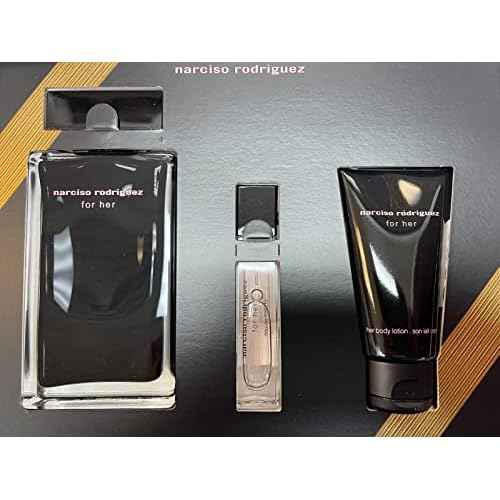 Narciso Rodriguez for Women 3 Piece Set (3.4 Eau de Toilette Spray + 1.6 Body Lotion + 0.33 Eau de Toilette Spray)