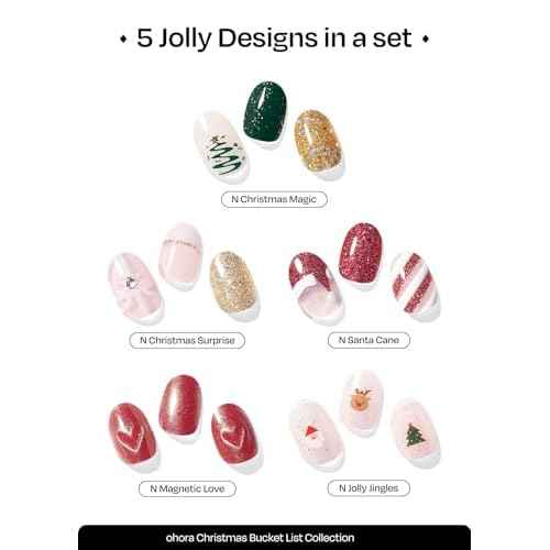 ohora Bundle Set (Christmas Bucket List Set (Limited Edition)) - Works with Any Nail Lamps, Salon-Quality, Long Lasting, Easy to Apply & Remove