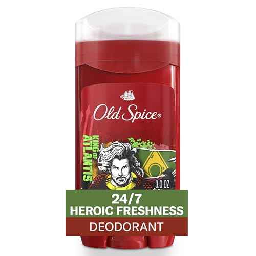 Old Spice Aluminum Free Deodorant for Men, 24/7 Freshness, Long Lasting Protection, Smell Like a Hero, Aquaman, Fresh Ocean and Seastorm Scent, 3 oz