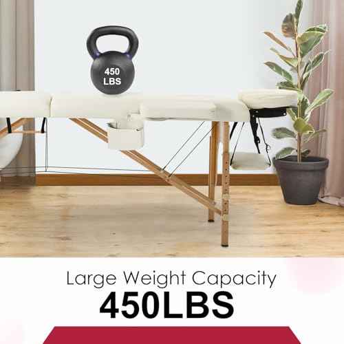 FDW Massage Bed Portable Massage Table 24 inch Wide Lash Bed 2 Folding Height Adjustable Spa Tables Foldable with Towel Hanger Oil Pouch Half Bolster Round Bolster Non-Woven Bag
