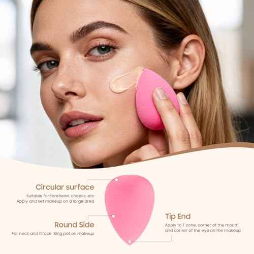30 Pcs Multicolor Makeup Sponge Set - Latex-Free, Soft & Reusable Beauty Blender Sponges for Wet/Dry Use Blending Powder Puff for Foundation & Concealer Washable Makeup Sponges