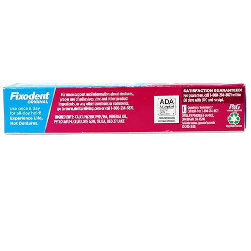Fixodent Cream Size 2.4z Fixodent Denture Adhesive Cream Original 2.4 Ounce (Pack of 6)