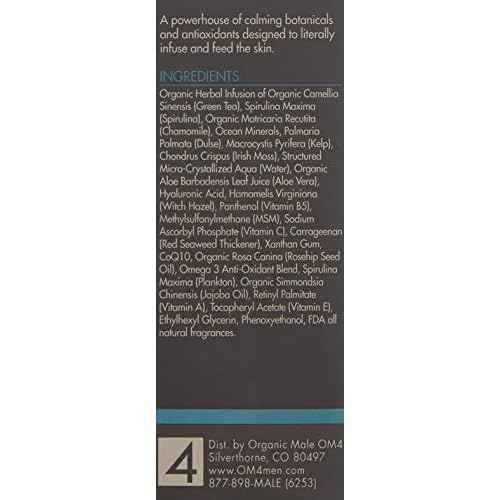 Organic Male OM4 Sensitive Step 3 - Phytonutrient Cellular Repair Serum- Ultra calming and soothing serum for men with Sensitive Skin
