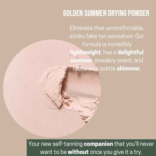 Quick Dry Powder Post-Tan ? Removes Sticky Feeling after Self-Tan | Hydrates Skin | Talc-Free, Vegan & Cruelty-Free | Dermatologist-Tested | All Skin Types | Portable Finish | 1.5 oz